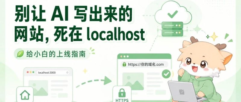 别让 AI 写出来的网站，死在 localhost：给小白的上线指南-宜凡博客